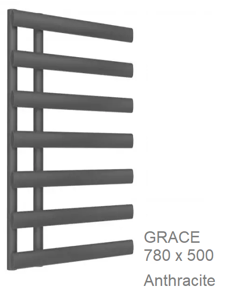 Reina Grace Towel Rail in Chrome - 780 x 500mm